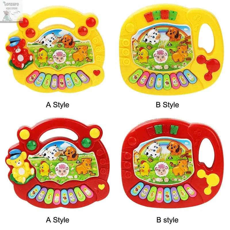 Baby Musical Toy with Animal Sound Kids Piano Keyboard Electric Flashing Music Instrument Early Educational Toys for Children Lonzaro Kids