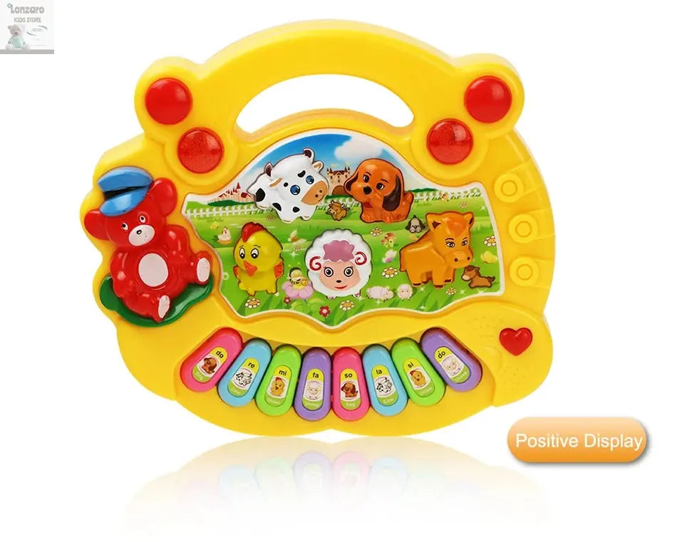 Baby Musical Toy with Animal Sound Kids Piano Keyboard Electric Flashing Music Instrument Early Educational Toys for Children Lonzaro Kids