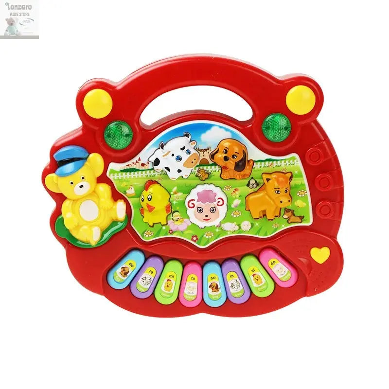Baby Musical Toy with Animal Sound Kids Piano Keyboard Electric Flashing Music Instrument Early Educational Toys for Children Lonzaro Kids