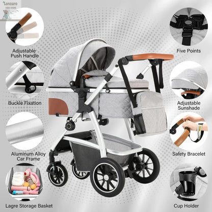 Kinderwagen 3 in 1  Multifunctioneel - Lonzaro Kids