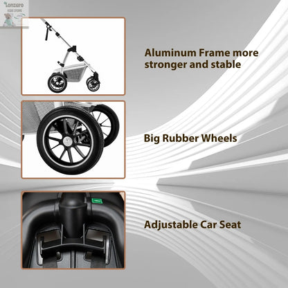 Kinderwagen 3 in 1  Multifunctioneel - Lonzaro Kids