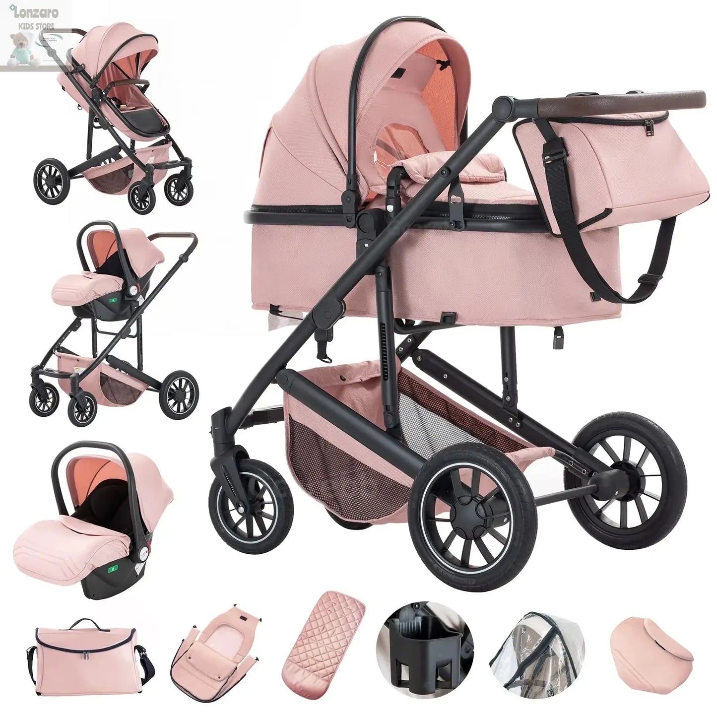 Luxe Opvouwbare Kinderwagen - Lonzaro Kids