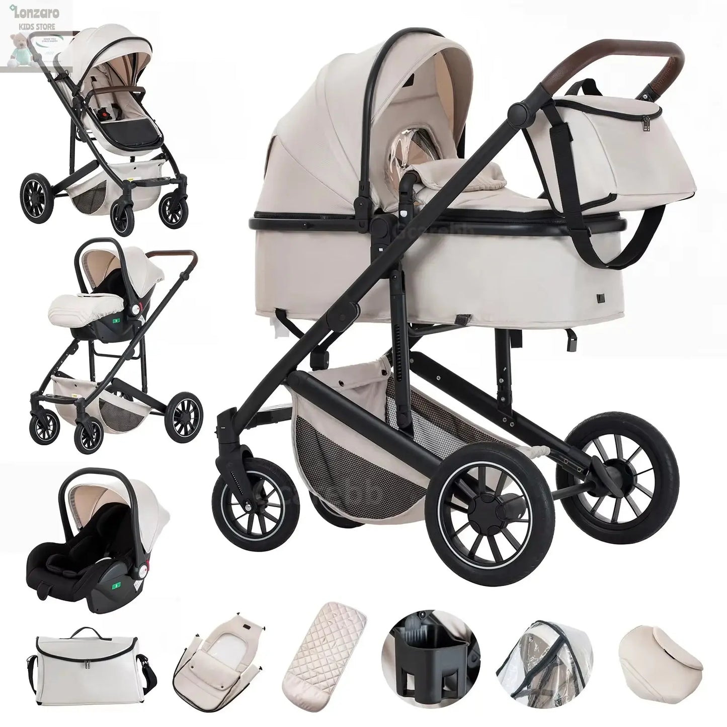 Luxe Opvouwbare Kinderwagen - Lonzaro Kids
