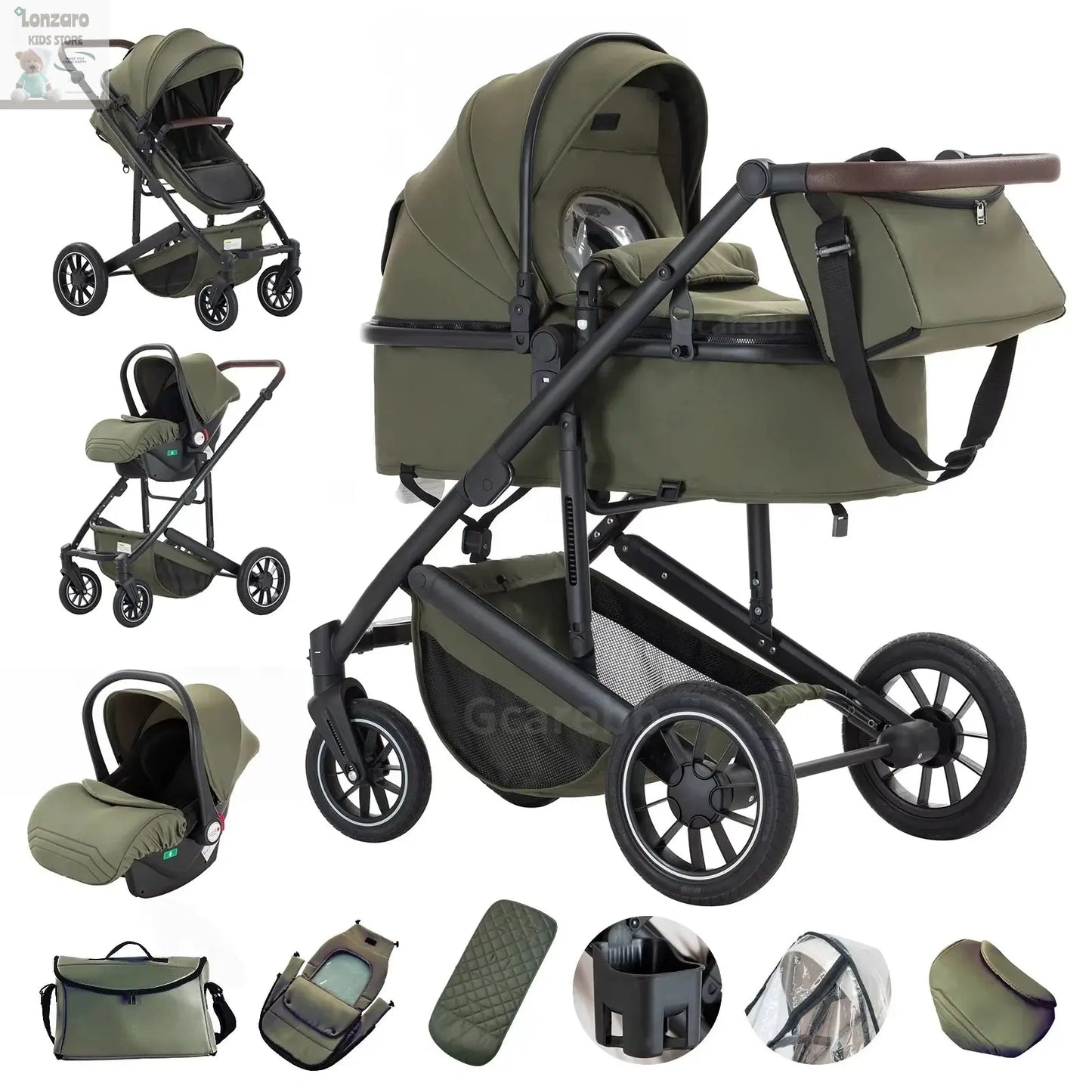 Luxe Opvouwbare Kinderwagen - Lonzaro Kids