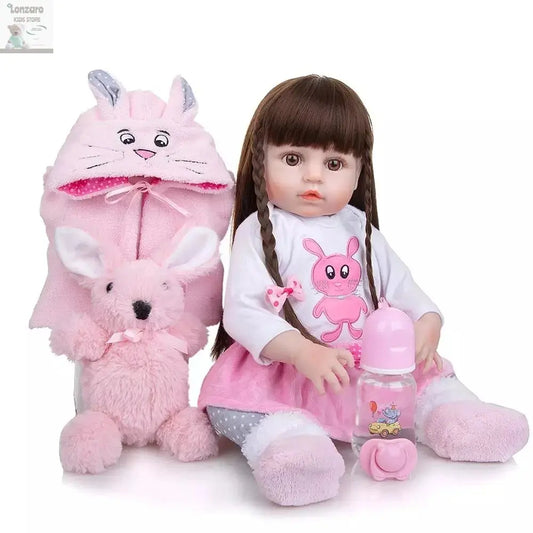 Bebes Reborn silicone Full Body 48 CM Realistic Princess Doll Baby Toys For Girl Children's Day Birthday Gifts Lonzaro Kids