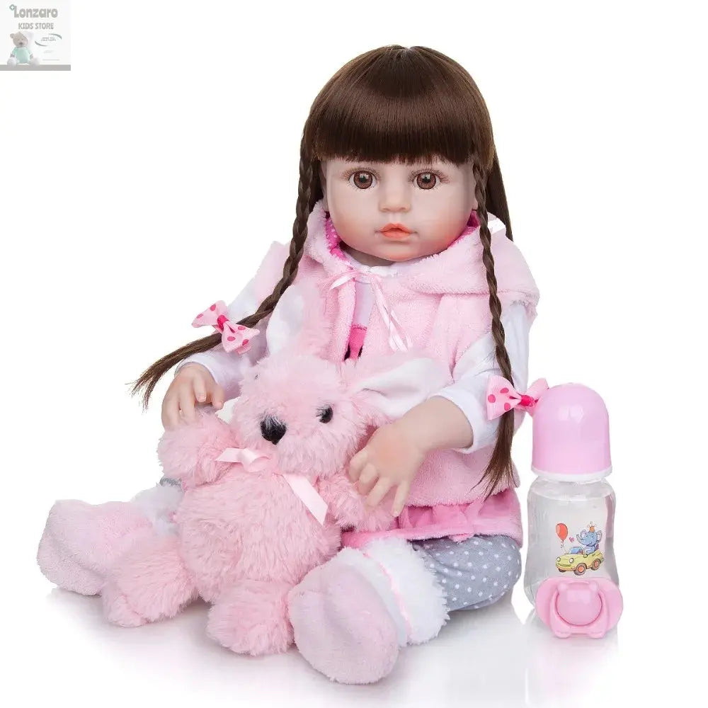 Bebes Reborn silicone Full Body 48 CM Realistic Princess Doll Baby Toys For Girl Children's Day Birthday Gifts Lonzaro Kids