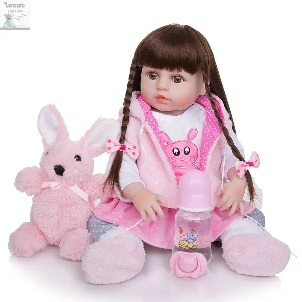 Bebes Reborn silicone Full Body 48 CM Realistic Princess Doll Baby Toys For Girl Children's Day Birthday Gifts Lonzaro Kids