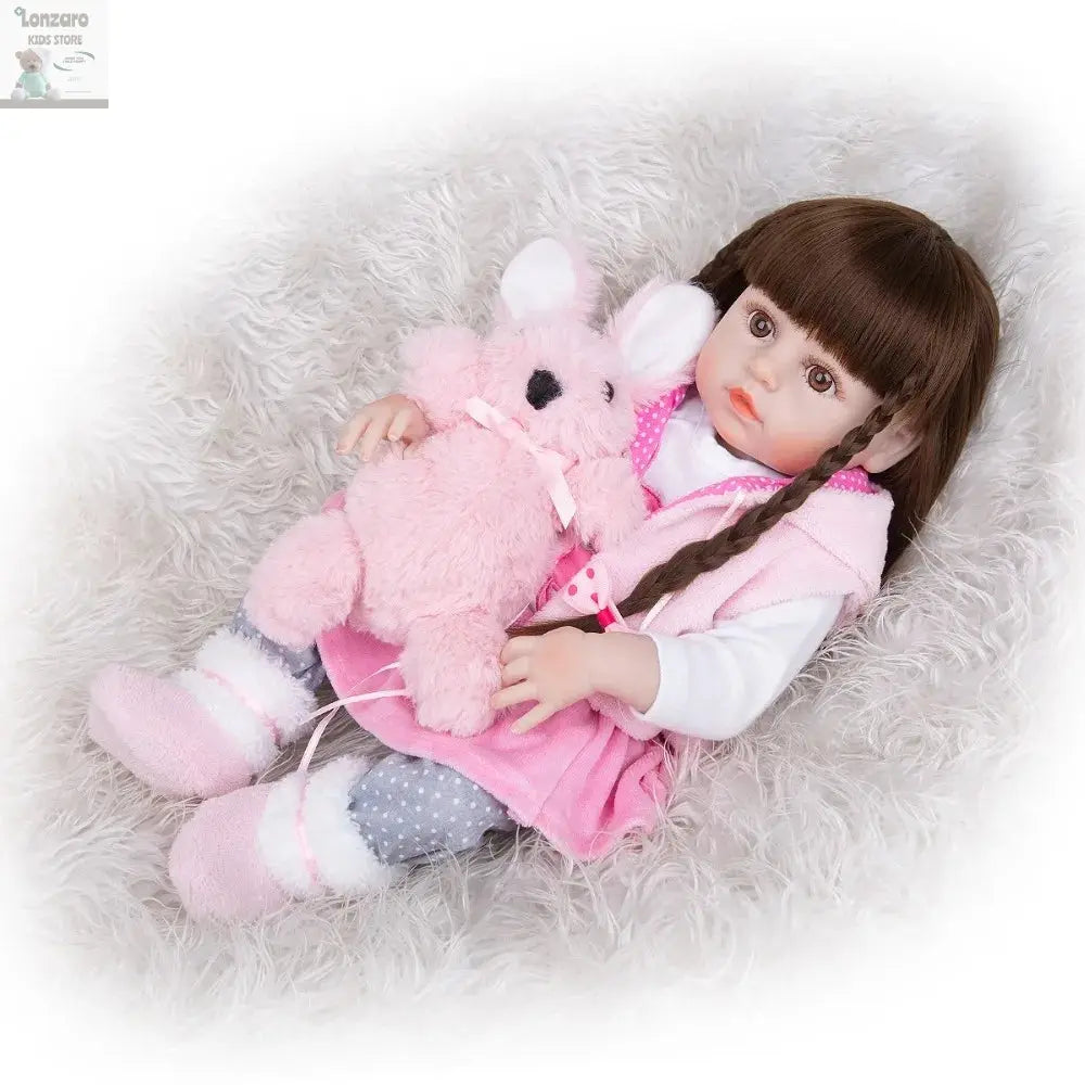 Bebes Reborn silicone Full Body 48 CM Realistic Princess Doll Baby Toys For Girl Children's Day Birthday Gifts Lonzaro Kids