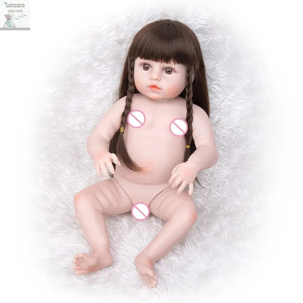 Bebes Reborn silicone Full Body 48 CM Realistic Princess Doll Baby Toys For Girl Children's Day Birthday Gifts Lonzaro Kids