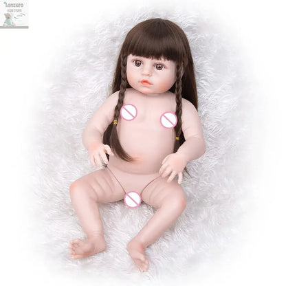 Bebes Reborn silicone Full Body 48 CM Realistic Princess Doll Baby Toys For Girl Children's Day Birthday Gifts Lonzaro Kids