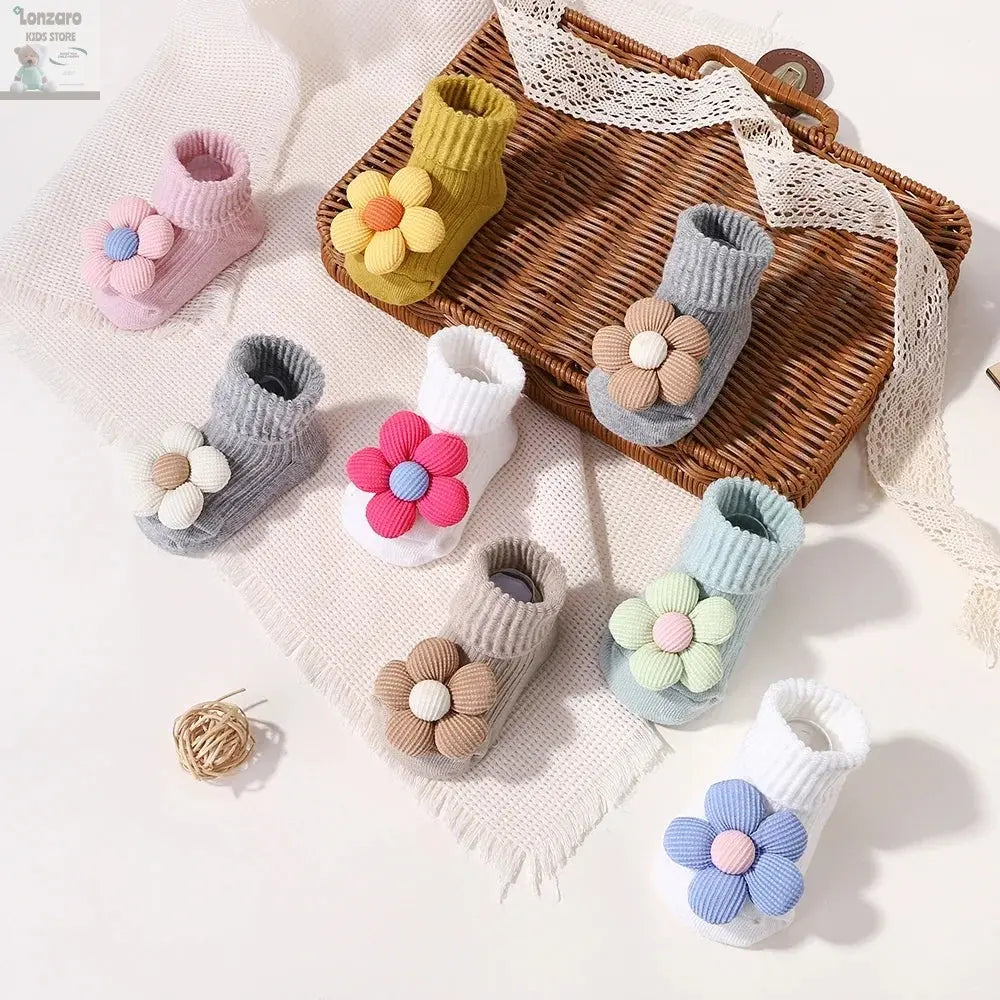 Bloemige Babyset: Hoofdband & Sokken - Lonzaro Kids