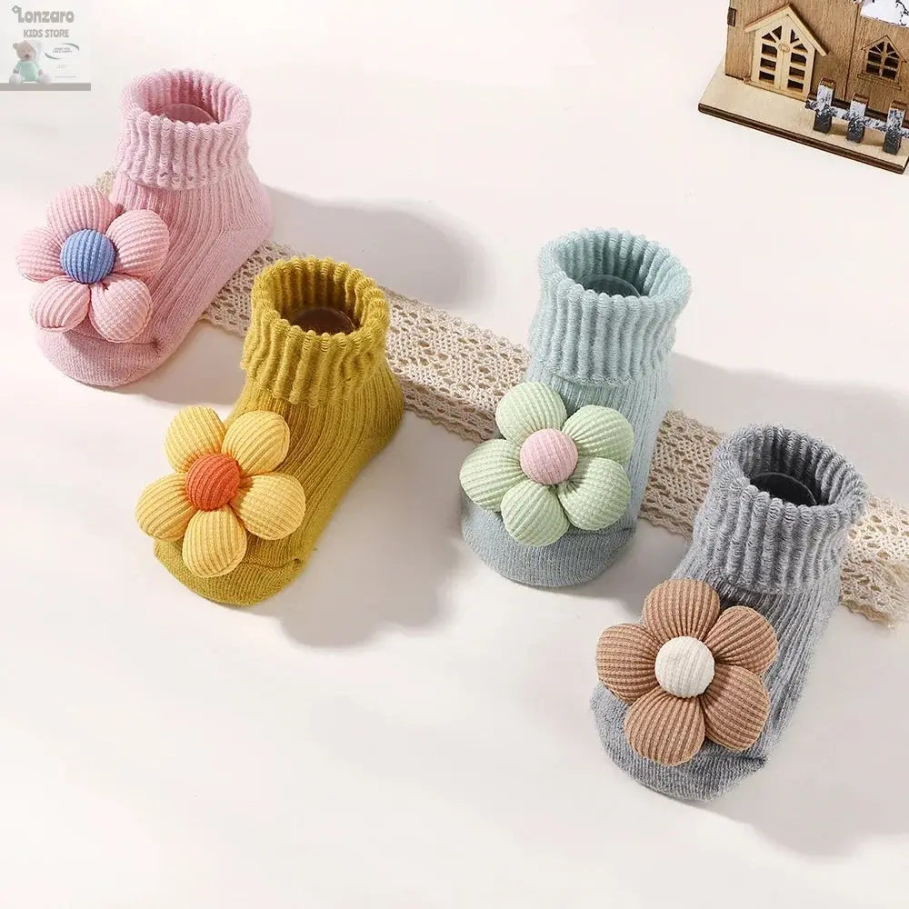 Bloemige Babyset: Hoofdband & Sokken - Lonzaro Kids