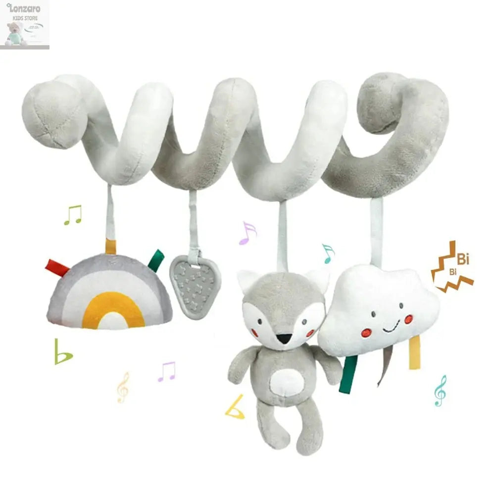 Car Seat Toys for Babies Rattle Mirror Crinkle Squeaky Carseat Stroller Toys 0-6 Months Developmental Newborn Baby Girl Gifts Lonzaro Kids