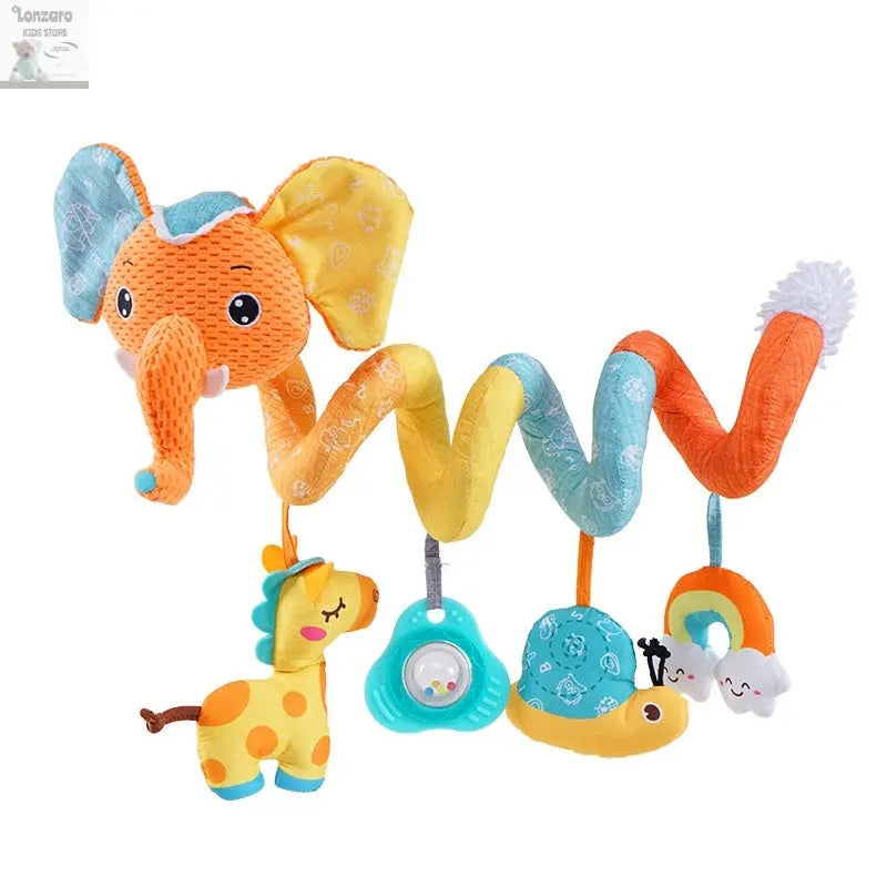 Car Seat Toys for Babies Rattle Mirror Crinkle Squeaky Carseat Stroller Toys 0-6 Months Developmental Newborn Baby Girl Gifts Lonzaro Kids