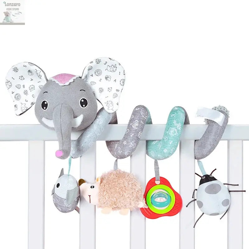 Car Seat Toys for Babies Rattle Mirror Crinkle Squeaky Carseat Stroller Toys 0-6 Months Developmental Newborn Baby Girl Gifts Lonzaro Kids