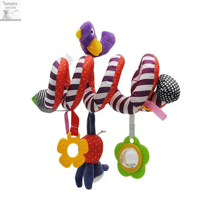 Car Seat Toys for Babies Rattle Mirror Crinkle Squeaky Carseat Stroller Toys 0-6 Months Developmental Newborn Baby Girl Gifts Lonzaro Kids