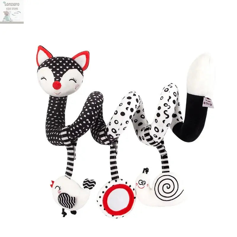 Car Seat Toys for Babies Rattle Mirror Crinkle Squeaky Carseat Stroller Toys 0-6 Months Developmental Newborn Baby Girl Gifts Lonzaro Kids