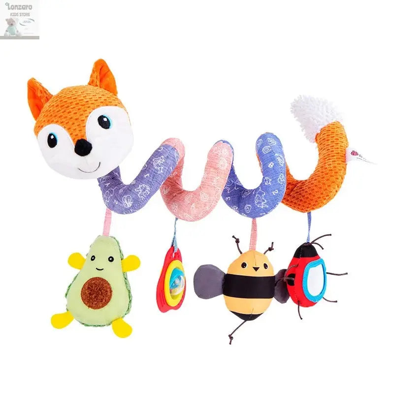 Car Seat Toys for Babies Rattle Mirror Crinkle Squeaky Carseat Stroller Toys 0-6 Months Developmental Newborn Baby Girl Gifts Lonzaro Kids