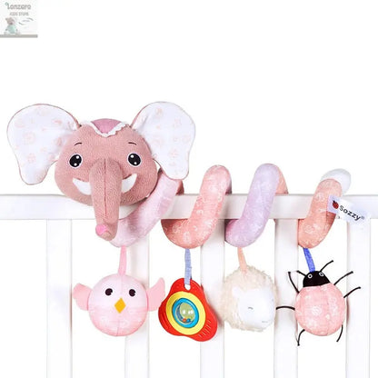 Car Seat Toys for Babies Rattle Mirror Crinkle Squeaky Carseat Stroller Toys 0-6 Months Developmental Newborn Baby Girl Gifts Lonzaro Kids