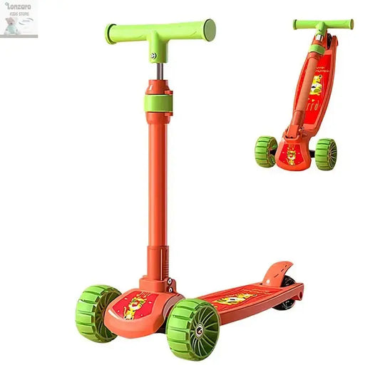 Children Scooter Adjustable Children Kick Scooter Foldable Boys And Girls Aged 2-12 Years Old Outdoor Cycling Scooter For Lonzaro Kids