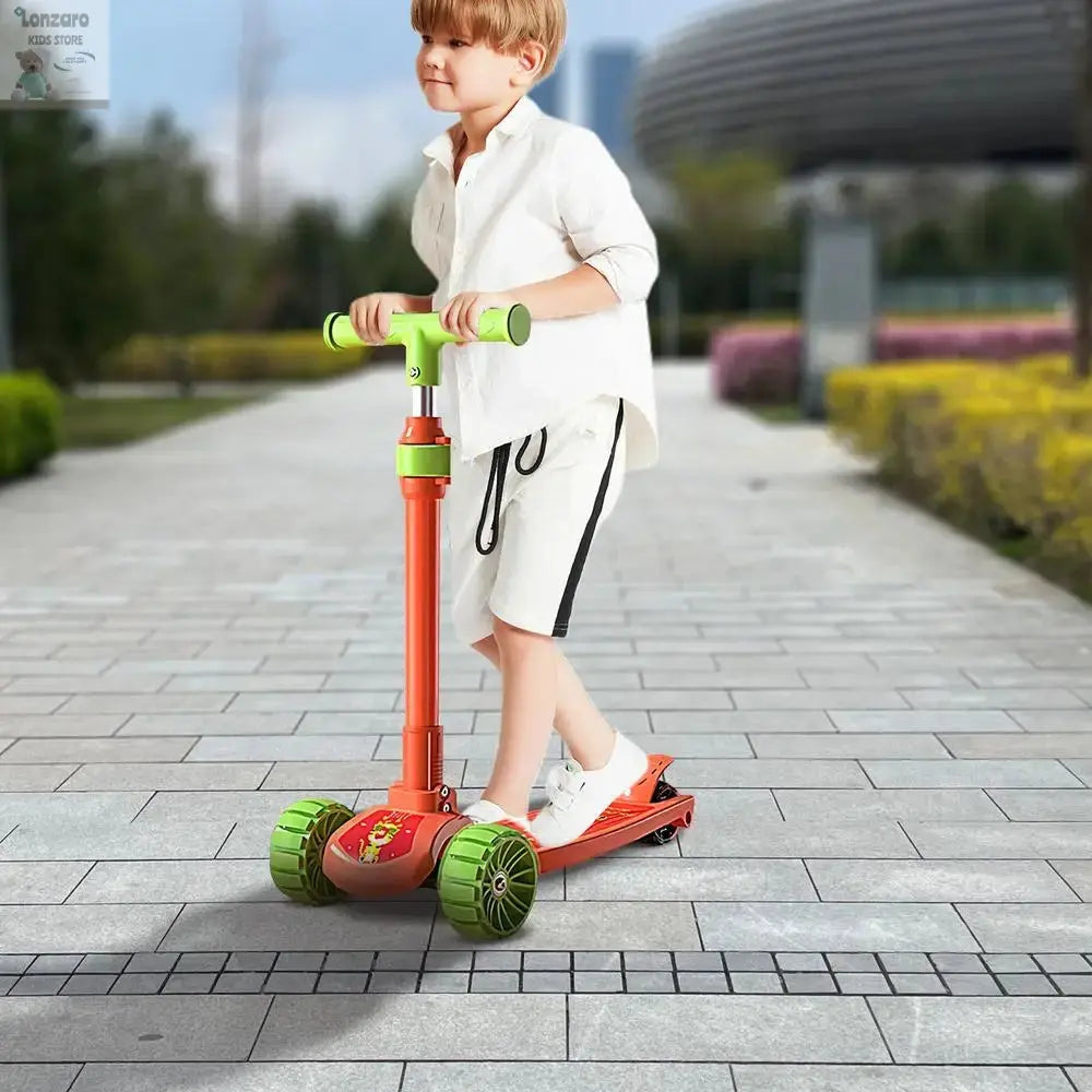Children Scooter Adjustable Children Kick Scooter Foldable Boys And Girls Aged 2-12 Years Old Outdoor Cycling Scooter For Lonzaro Kids