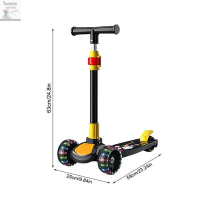 Children Scooter Adjustable Children Kick Scooter Foldable Boys And Girls Aged 2-12 Years Old Outdoor Cycling Scooter For Lonzaro Kids