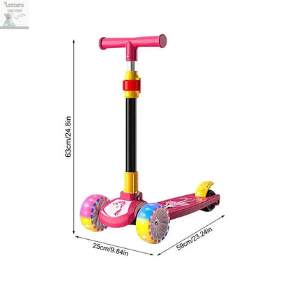 Children Scooter Adjustable Children Kick Scooter Foldable Boys And Girls Aged 2-12 Years Old Outdoor Cycling Scooter For Lonzaro Kids