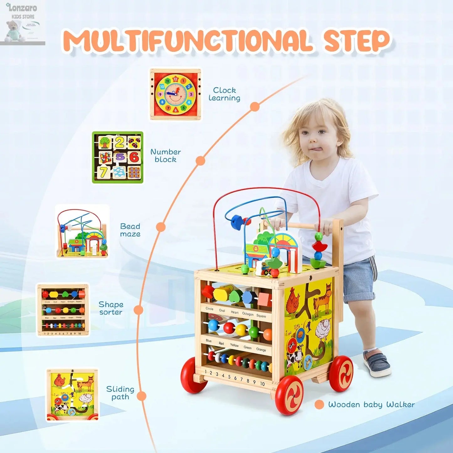 Loopwagen Baby Veiligheid en Stabiliteit - Lonzaro Kids