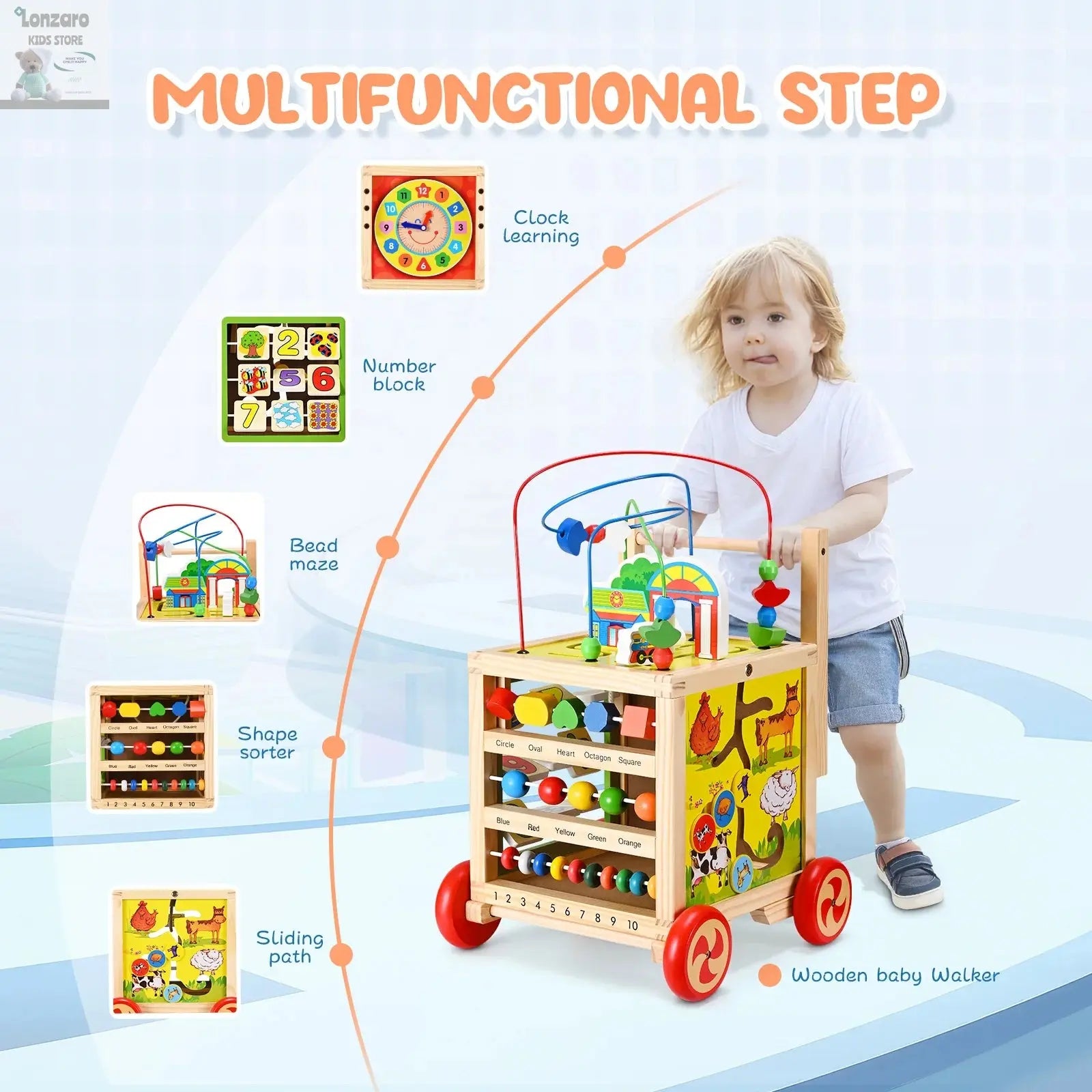 Loopwagen Baby Veiligheid en Stabiliteit - Lonzaro Kids