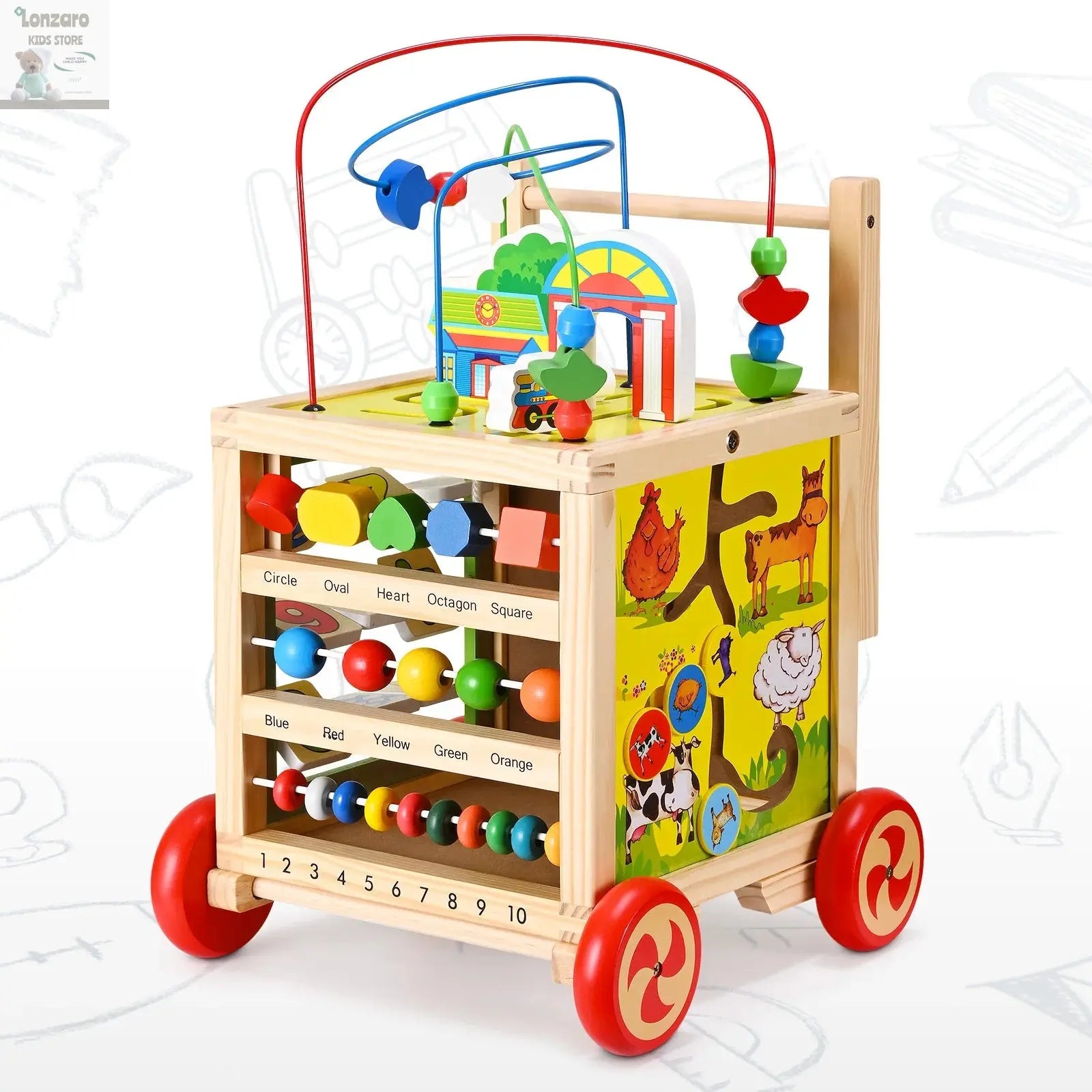 Loopwagen Baby Veiligheid en Stabiliteit - Lonzaro Kids