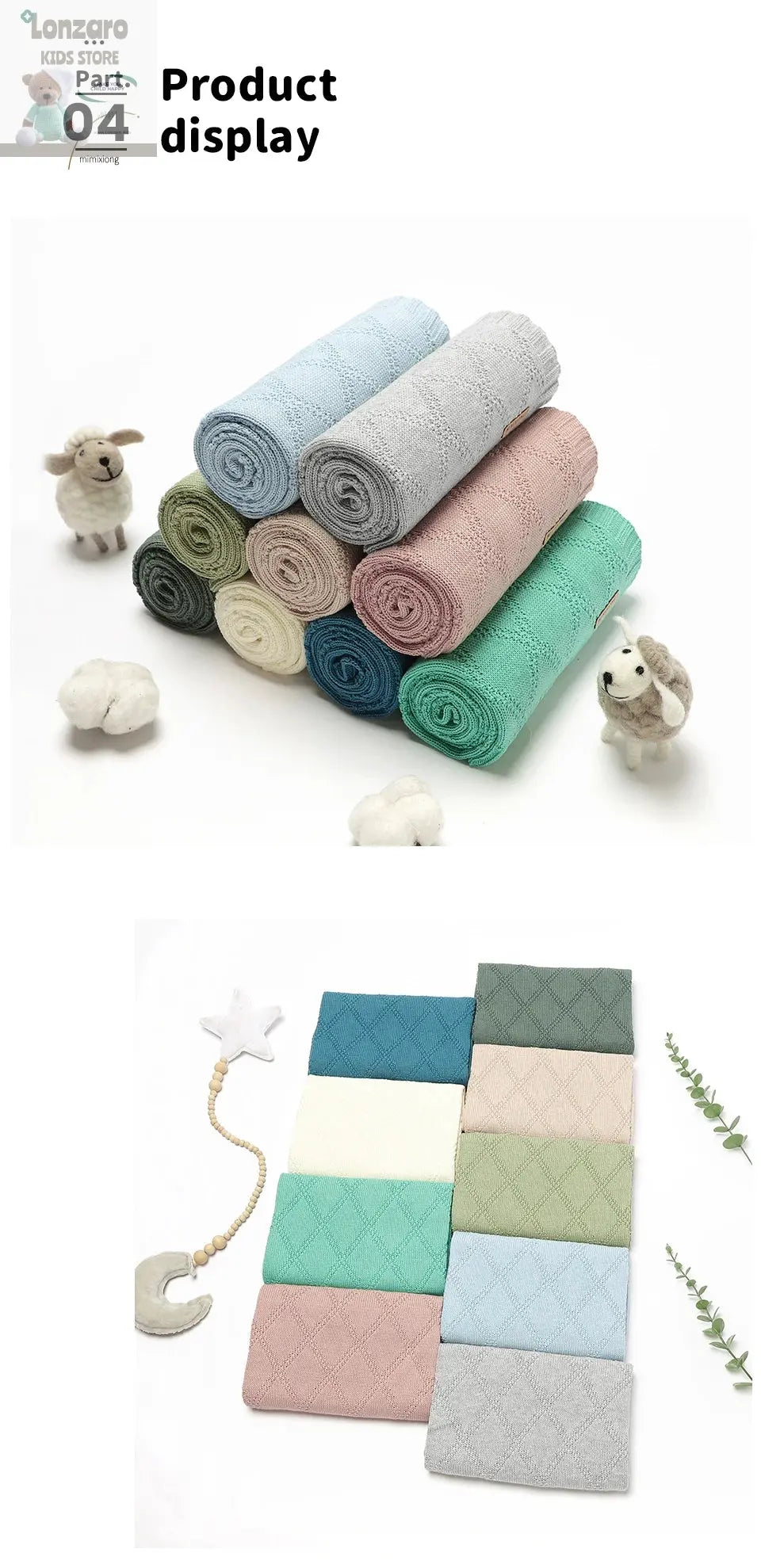 Cotton Baby Blankets Super Soft Newborn Infant Boy Girl Stroller Nursery Cover Quilts 90*70cm Toddler Outdoor Throw Playing Mats Lonzaro Kids