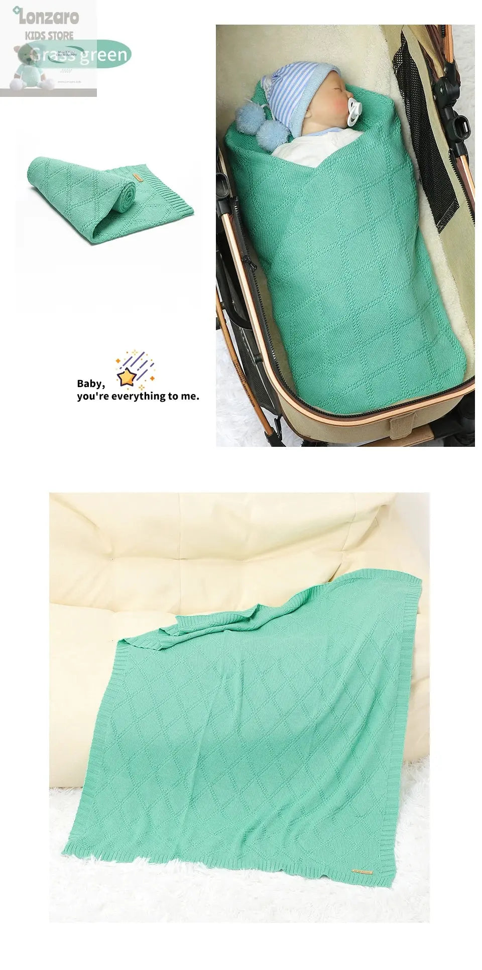 Cotton Baby Blankets Super Soft Newborn Infant Boy Girl Stroller Nursery Cover Quilts 90*70cm Toddler Outdoor Throw Playing Mats Lonzaro Kids
