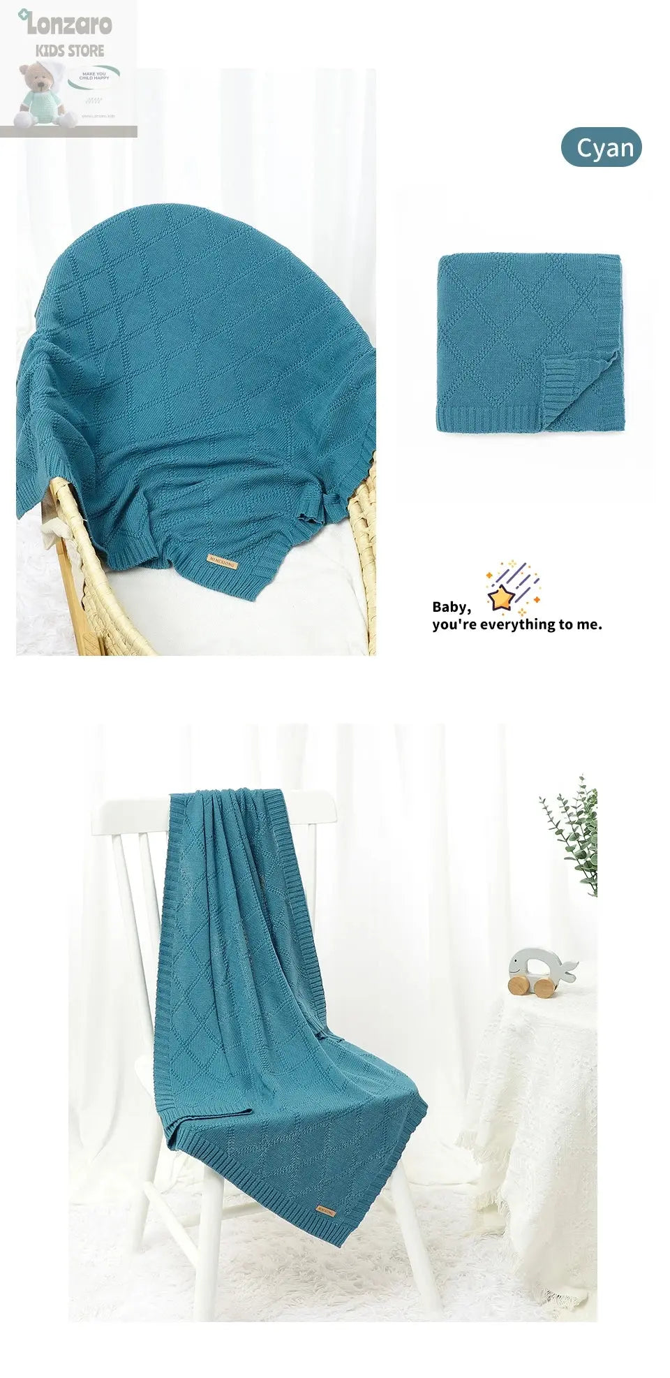 Cotton Baby Blankets Super Soft Newborn Infant Boy Girl Stroller Nursery Cover Quilts 90*70cm Toddler Outdoor Throw Playing Mats Lonzaro Kids
