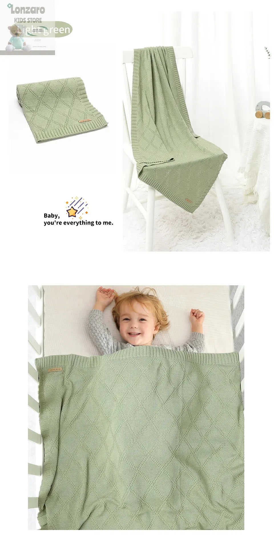 Cotton Baby Blankets Super Soft Newborn Infant Boy Girl Stroller Nursery Cover Quilts 90*70cm Toddler Outdoor Throw Playing Mats Lonzaro Kids