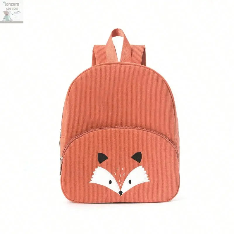 Customized Name Toddler Backpack Cartoon Bear Corduroy Large Capacity Backpack Embroidered Name Backpack Plush Bag Lonzaro Kids