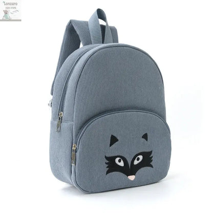 Customized Name Toddler Backpack Cartoon Bear Corduroy Large Capacity Backpack Embroidered Name Backpack Plush Bag Lonzaro Kids