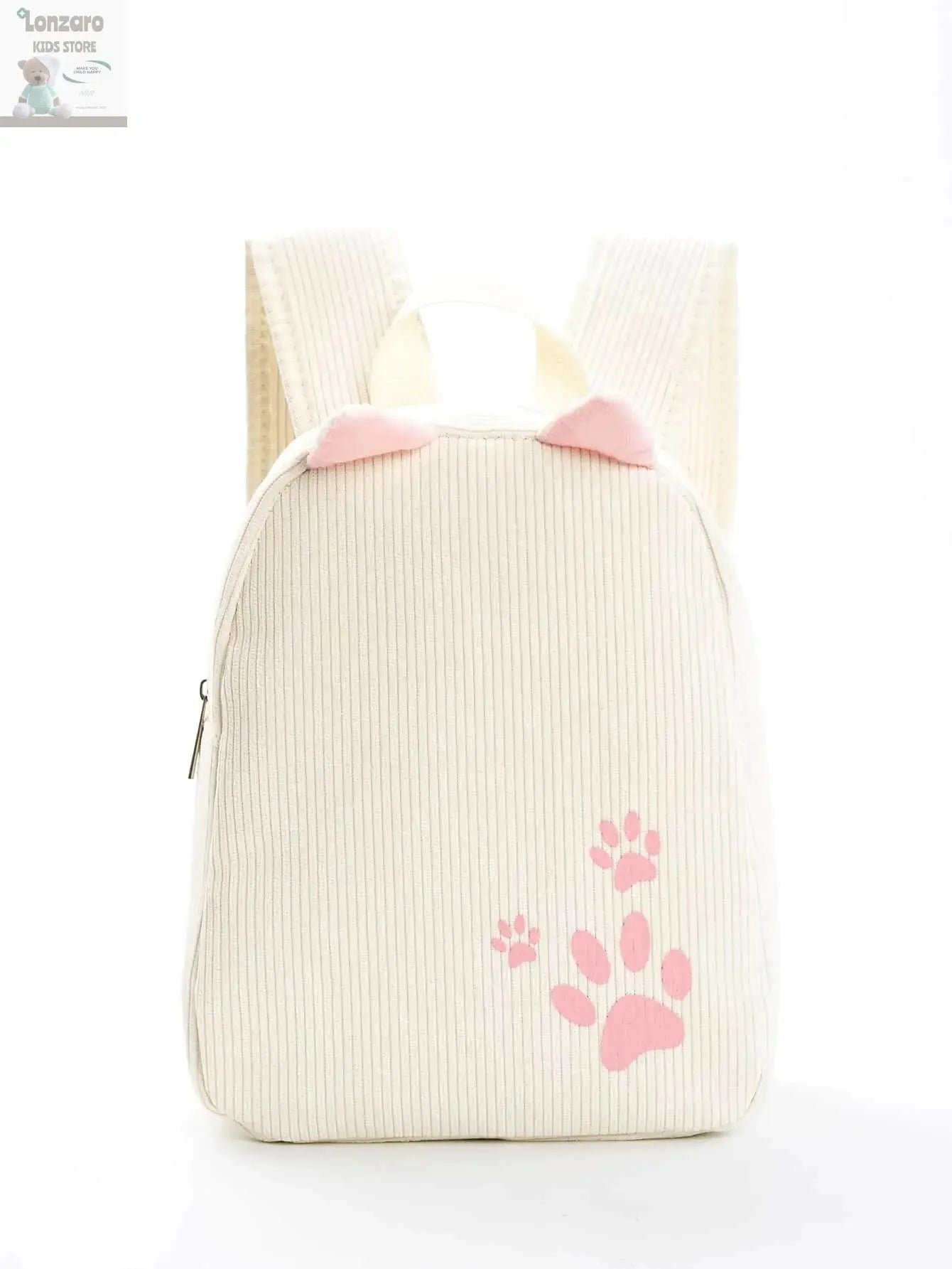 Customized Name Toddler Backpack Cartoon Bear Corduroy Large Capacity Backpack Embroidered Name Backpack Plush Bag Lonzaro Kids