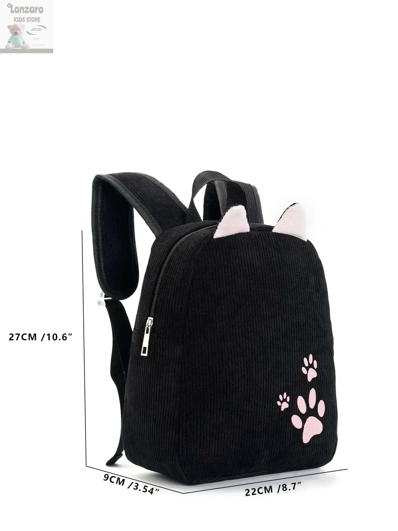 Customized Name Toddler Backpack Cartoon Bear Corduroy Large Capacity Backpack Embroidered Name Backpack Plush Bag Lonzaro Kids