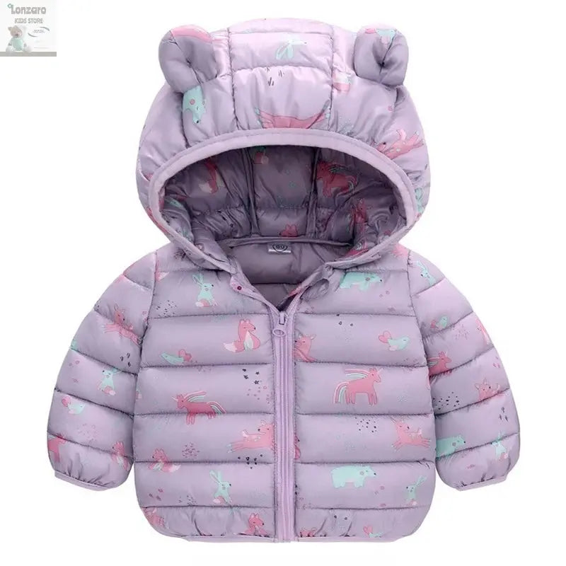 Dino Hoody: Lichte Dons Jas voor Kinderen Lonzaro Kids