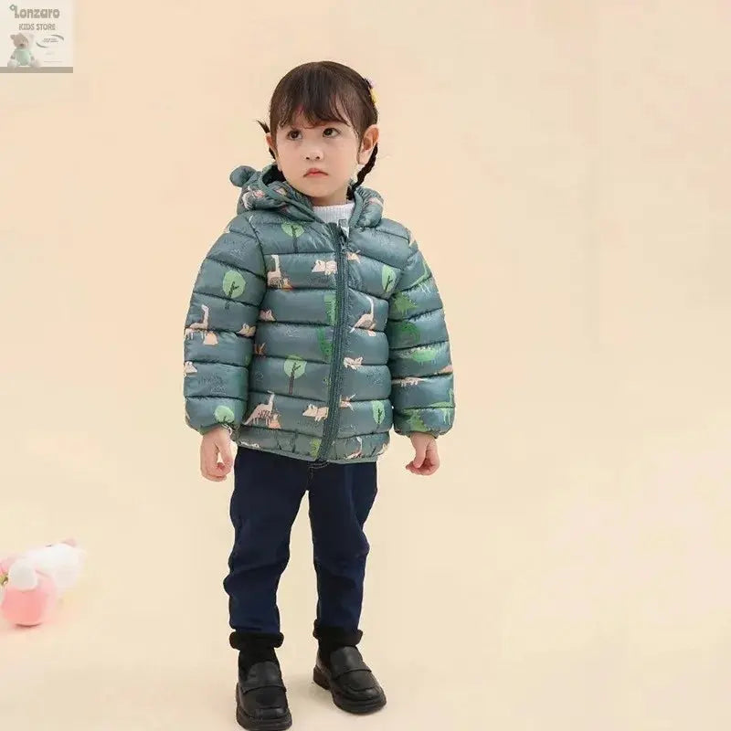 Dino Hoody: Lichte Dons Jas voor Kinderen Lonzaro Kids