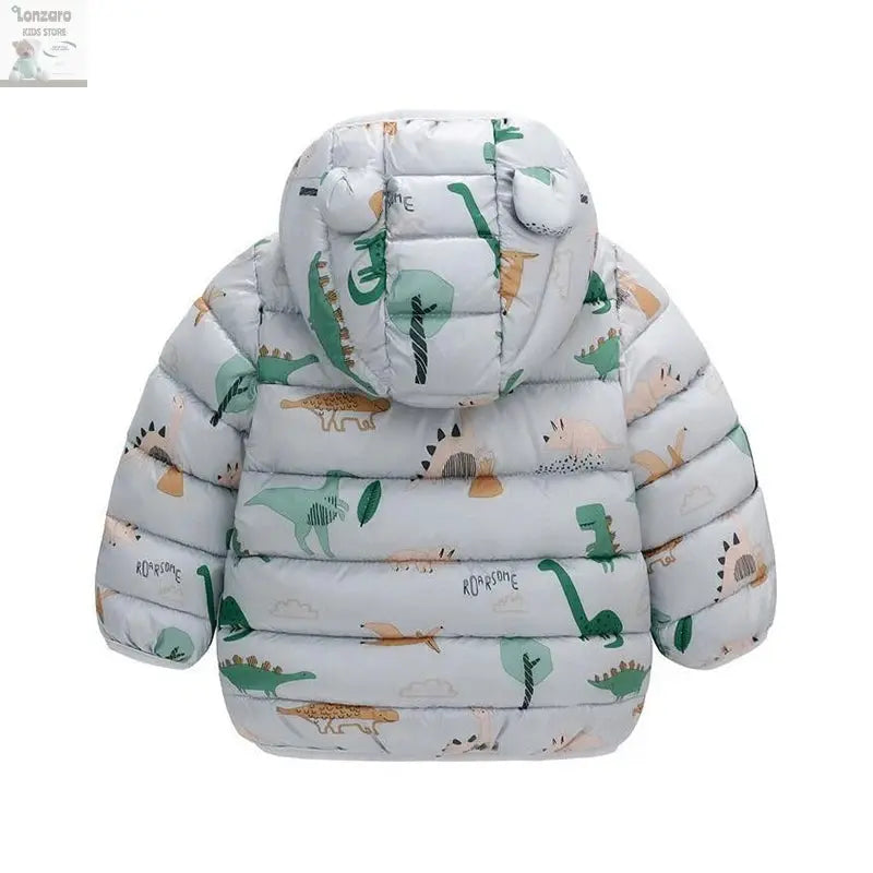 Dino Hoody: Lichte Dons Jas voor Kinderen Lonzaro Kids
