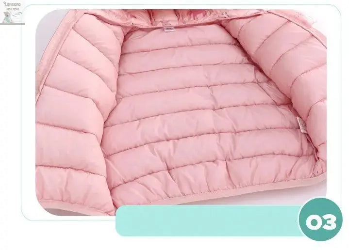 Dino Hoody: Lichte Dons Jas voor Kinderen Lonzaro Kids