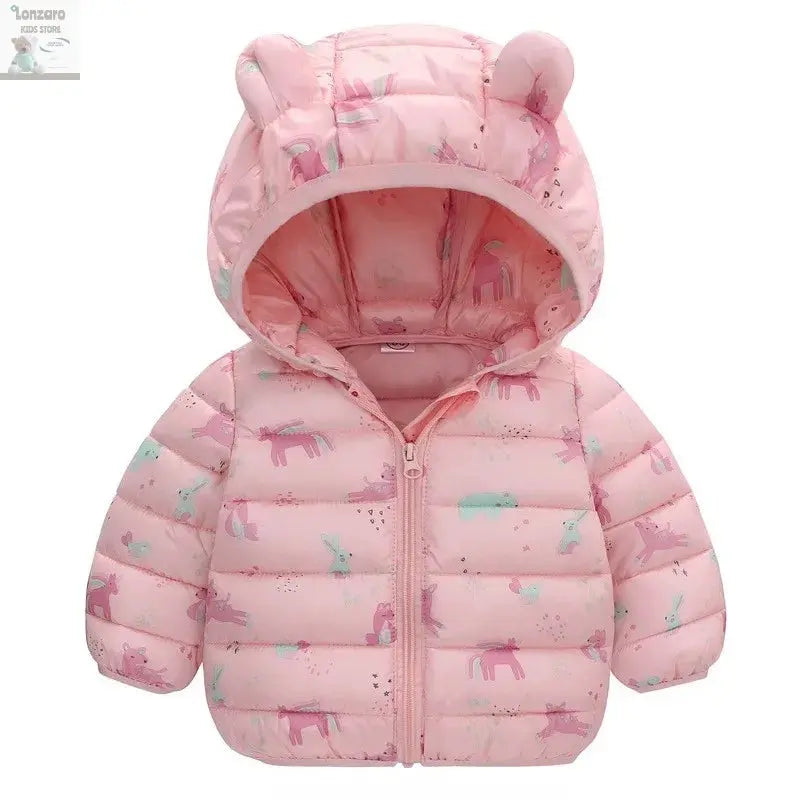 Dino Hoody: Lichte Dons Jas voor Kinderen Lonzaro Kids