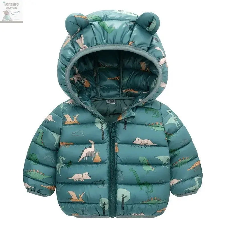 Dino Hoody: Lichte Dons Jas voor Kinderen Lonzaro Kids