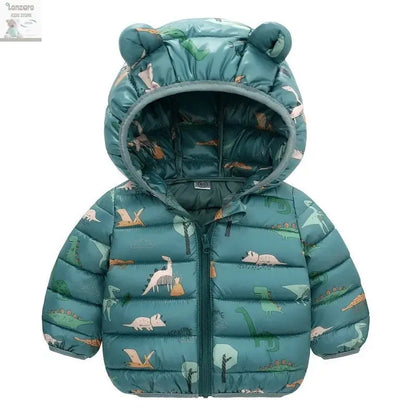 Dino Hoody: Lichte Dons Jas voor Kinderen Lonzaro Kids
