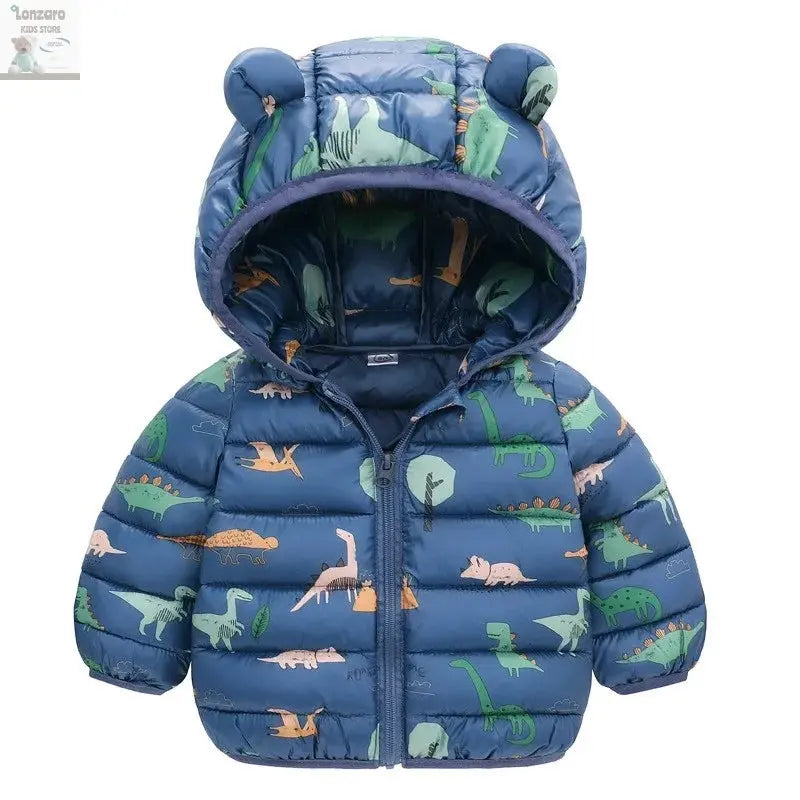 Dino Hoody: Lichte Dons Jas voor Kinderen Lonzaro Kids
