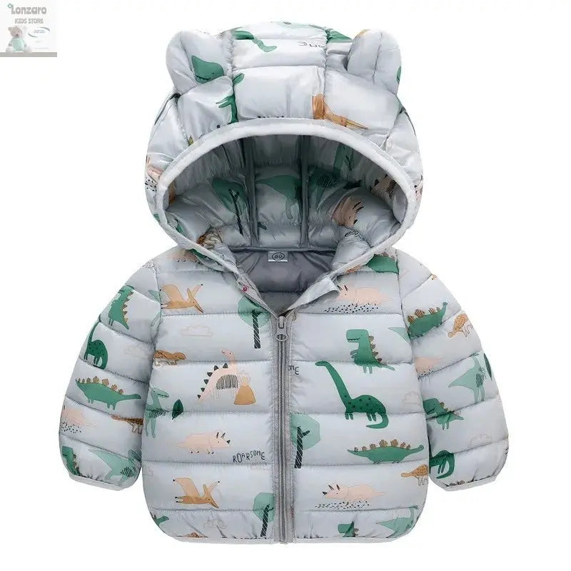 Dino Hoody: Lichte Dons Jas voor Kinderen Lonzaro Kids