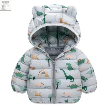 Dino Hoody: Lichte Dons Jas voor Kinderen Lonzaro Kids