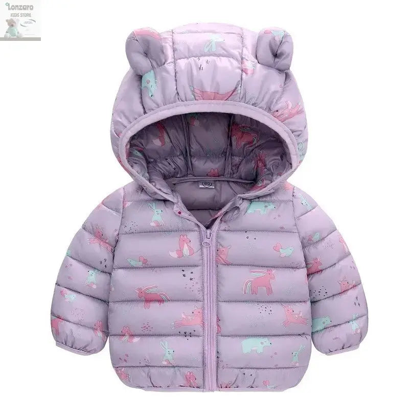 Dino Hoody: Lichte Dons Jas voor Kinderen Lonzaro Kids