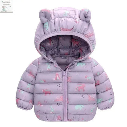 Dino Hoody: Lichte Dons Jas voor Kinderen Lonzaro Kids